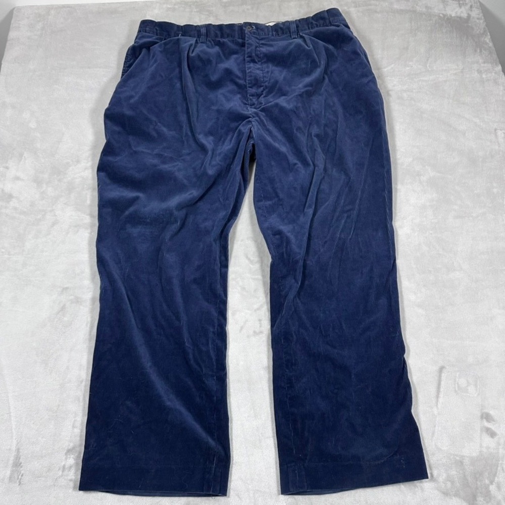 Polo Golf Ralph Lauren Corduroy Pants Navy‎ Blue Good Pleated Fairway Mens 42